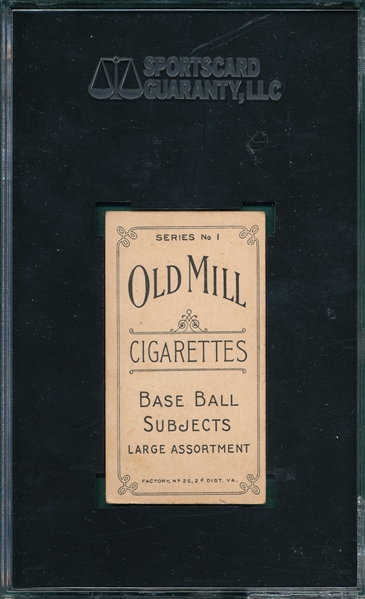 1910 T210-1 McLeod Old Mill Cigarettes SGC 60