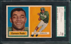 1957 Topps Football #37 Clarence Peaks SGC 88