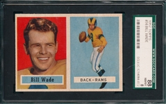 1957 Topps Football #34 Billy Wade SGC 88
