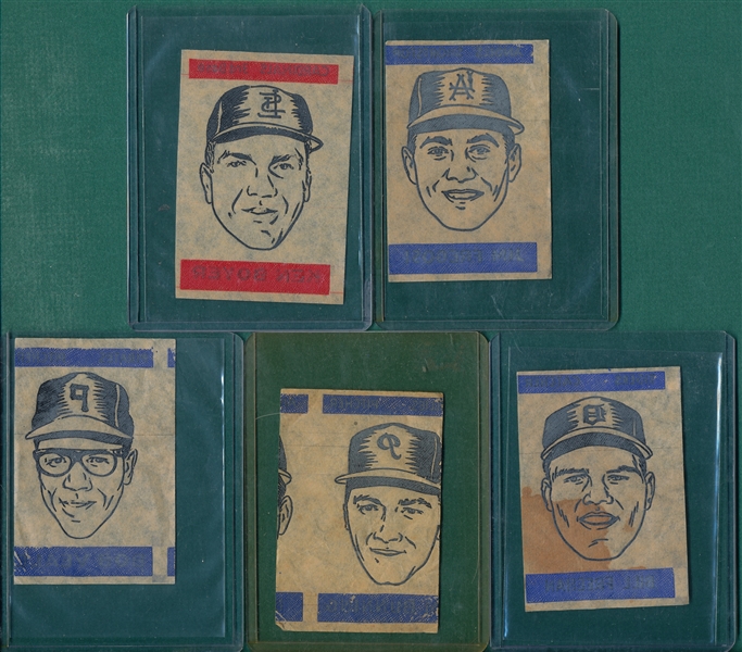 1965 Topps Transfers Lot of (13) W/ Koufax & Mays