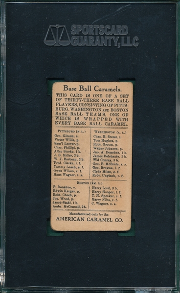 1910 E91C Edwin Karger American Caramel Co. SGC 40