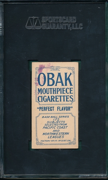 1910 T212-2 Mitze Obak Cigarettes SGC 80