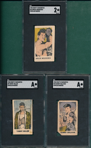 1950 Kiddy's Favourites, Lot of (3) Popular Boxers, SGC
