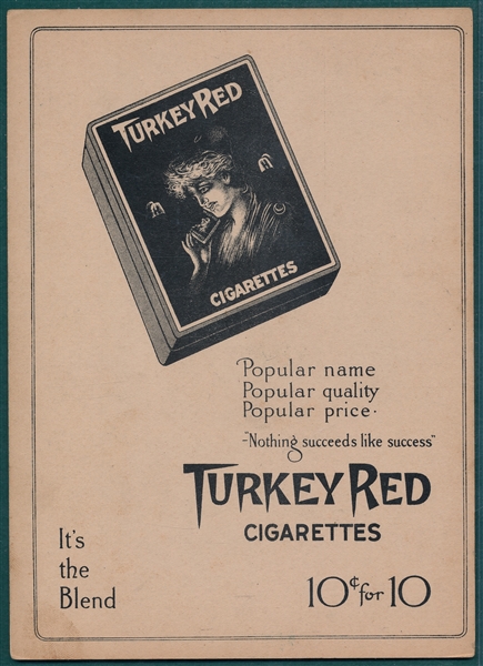 1910-11 T3 #108 Fred Merkle Turkey Red Cigarettes *Ad Back*