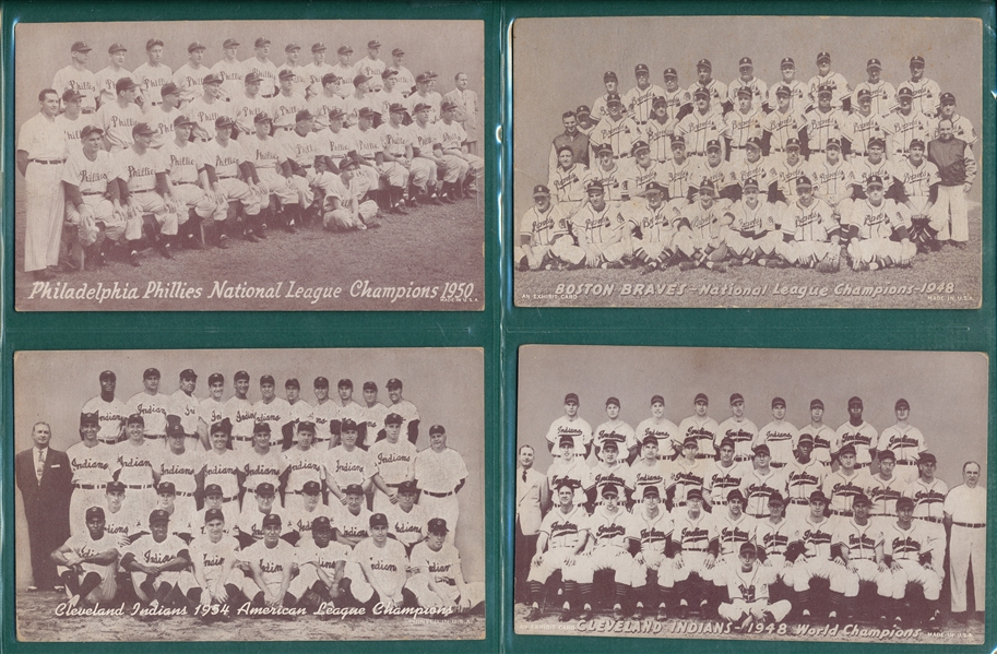 1947-66 Exhibits Complete Subset of Team Cards (15)