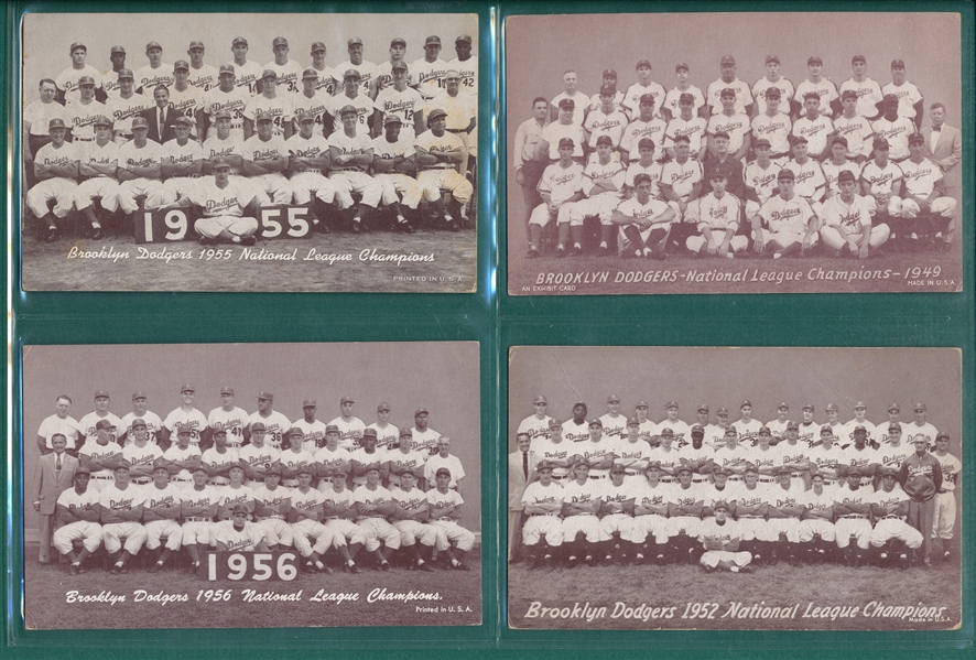 1947-66 Exhibits Complete Subset of Team Cards (15)
