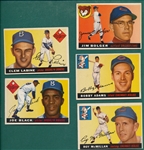 1955 Topps Lot of (5) high Numbers W/ #180 Labine