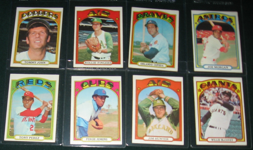 1972 Topps Lot of (18) Hall of Famers W/ Aaron, Clemente & Mays