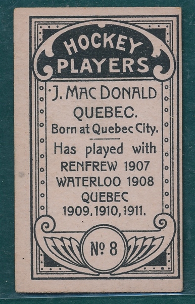 1911-12 C55 #8 Jack MacDonald Imperial Tobacco 