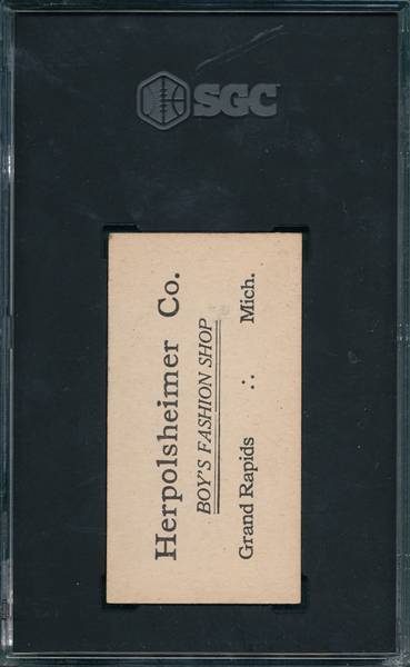 1916 M101-4 #26 Jimmy Callahan Herpolsheimer Co., SGC 6 *Highest Graded*
