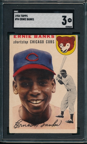 1954 Topps #94 Ernie Banks SGC 3 *Rookie*