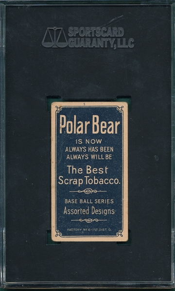 1909-1911 T206 Tannehill, Jesse, Polar Bear SGC 2.5 