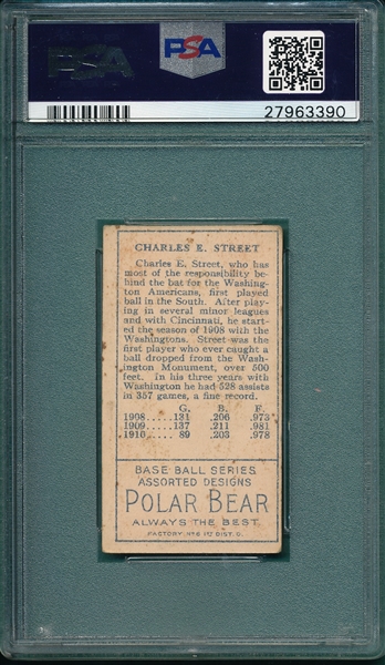 1911 T205 Street Polar Bear PSA 3
