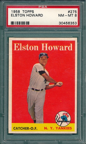 1958 Topps #275 Elston Howard PSA 8