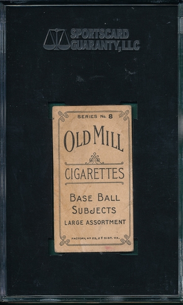 1910 T210-8 Chapelle Old Mill Cigarettes SGC 10