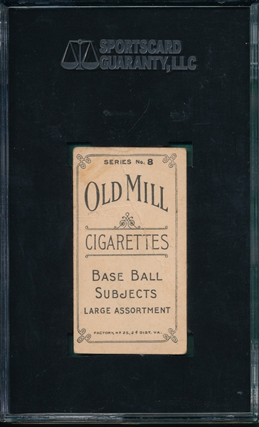 1910 T210-8 Fisher Old Mill Cigarettes SGC 10