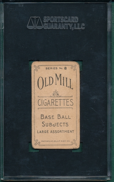 1910 T210-8 Sweeney Old Mill Cigarettes SGC 20