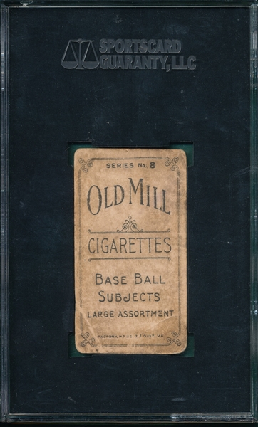 1910 T210-8 Thomas Old Mill Cigarettes SGC 10