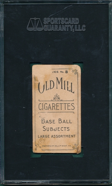 1910 T210-8 Seabough Old Mill Cigarettes SGC 10
