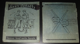 1930s Dizzy & Paul Dean, Loose Leaf Note Book Covers