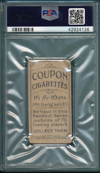 1919 T213-3 Frank Chance, Portrait, Coupon Cigarettes, PSA 2 (MK)