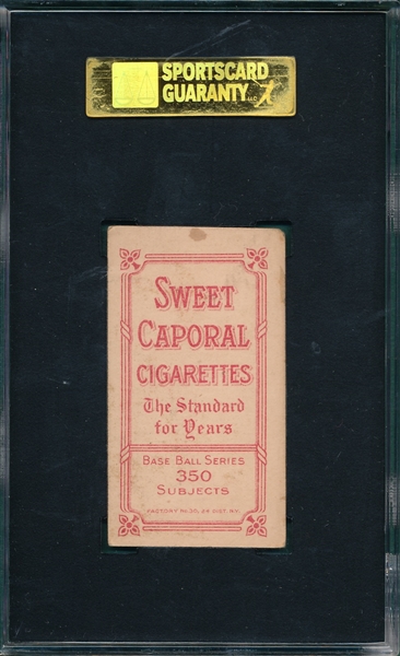 1909-1911 T206 Griffith, Batting, Sweet Caporal Cigarettes, SGC 30