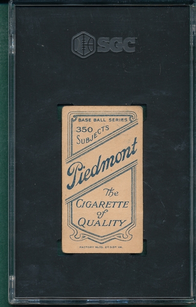 1909-1911 T206 Krause, Portrait, Piedmont Cigarettes, SGC 1.5