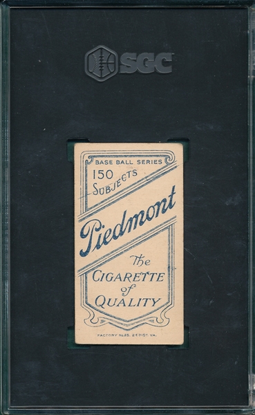 1909-1911 T206 Bell, Hands Above Head, Piedmont Cigarettes, SGC 3