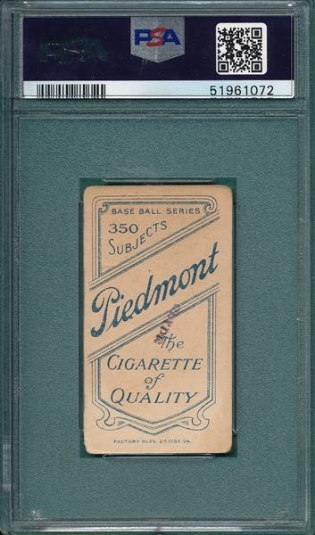 1909-1911 T206 Adkins Piedmont Cigarettes PSA 1 (MK) *Stamped Back*