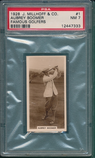 1928 J. Millhoff & Co. #1 Boomer, Famous Golfers PSA 7