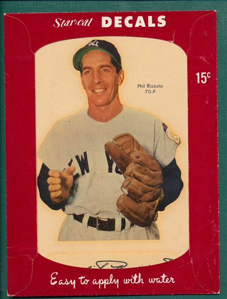 1952 Star Cal Decal 70-F Phil Rizzuto *Unopened*