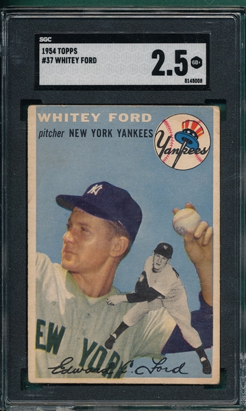 1954 Topps #37 Whitey Ford SGC 2.5