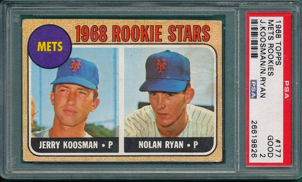 1968 Topps #177 Nolan Ryan PSA 2 *Rookie*