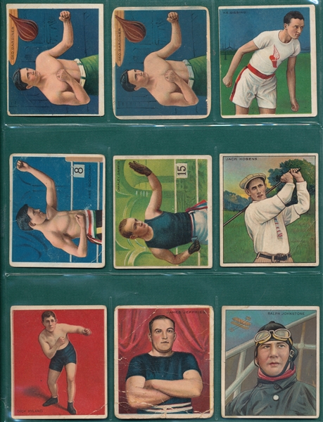 1910 T219 Champion Athletes & Prize Fighters, Lot of (31) W/ Jefferies