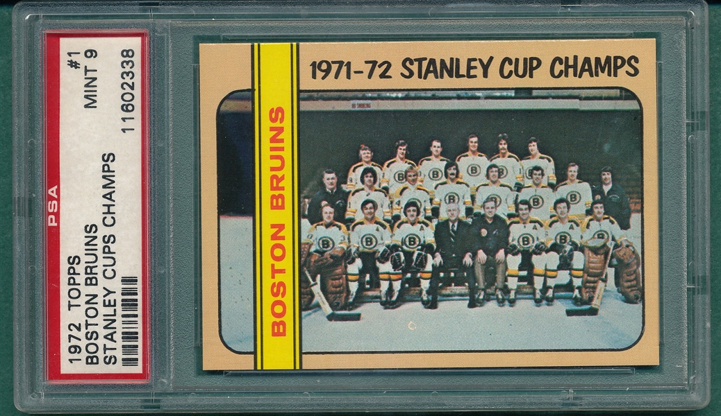 1972 Topps Hockey #1 Bruins Team PSA 9 *Mint*