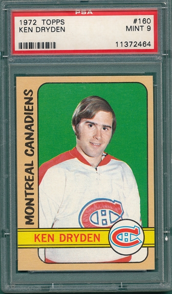 1972 Topps Hockey #160 Ken Dryden PSA 9 *Mint*