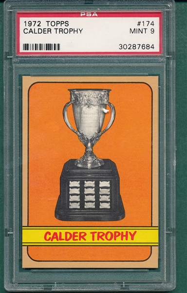 1972 Topps Hockey #174 Calder Trophy PSA 9 *Mint*