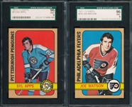  1972 Topps Hockey #11 Apps & #156 Watson, Lot of (2) SGC 96 *Mint*