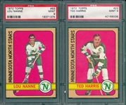  1972 Topps Hockey Lot of (6) W/ #93 Nanne, PSA 9 *Mint*