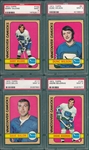  1972 Topps Hockey Lot of (4) W/ #91 Wilson, PSA 9 *Mint*