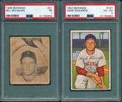 1948/52 Bowman #31 McCahan & #141 Edwards, Lot of (2) PSA