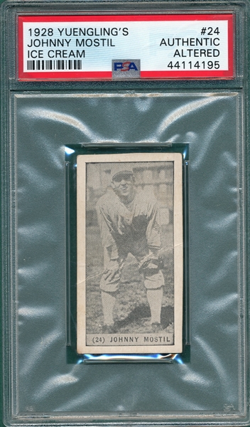 1928 Yuengling's #24 Johnny Mostil PSA Authentic