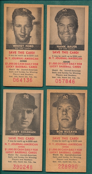 1954 NY Journal-American Lot of (15) W/ Reese, Ford & Berra
