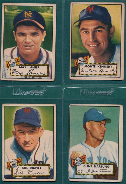 1952 Topps Lot of (7) Giants W/ #26 Irvin