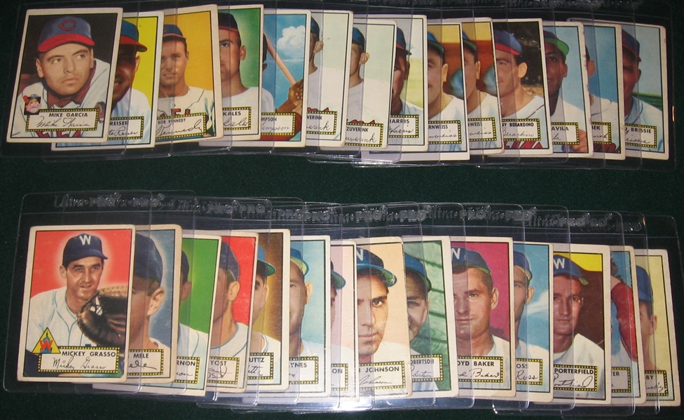 1952 Topps Lot of (57) W/ #296 Red Rolfe