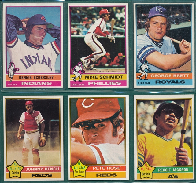 1976 Topps Lot of (482) W/ Ryan PSA & Eckersley, Rookie