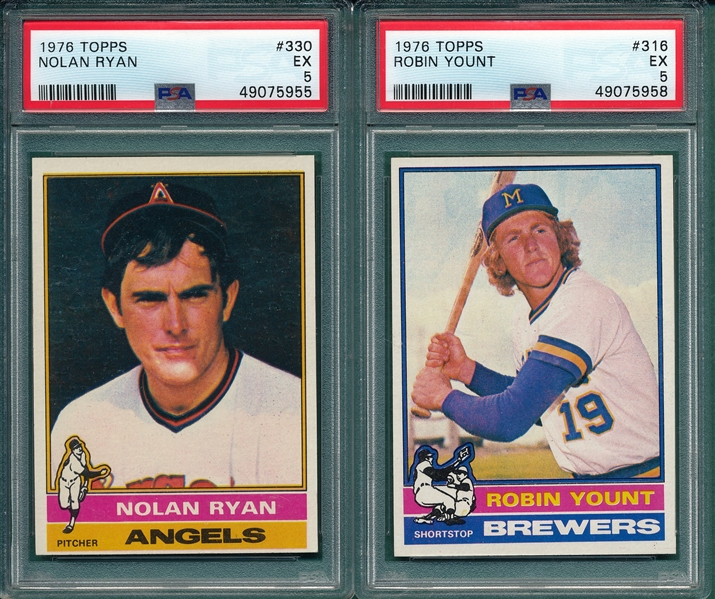 1976 Topps Lot of (482) W/ Ryan PSA & Eckersley, Rookie