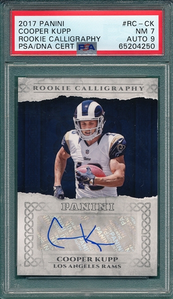 2017 Panini Rookie Cooper Kupp Calligraphy #RC-CK PSA 7/9 *Autographed*