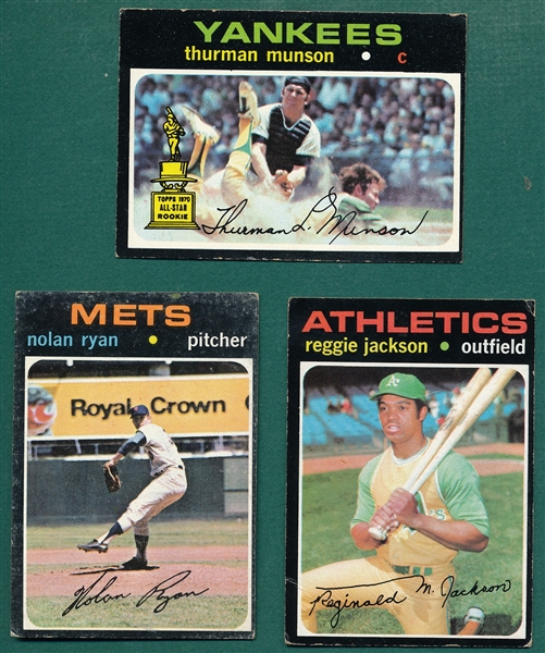 1971 Topps Lot of (21) W/ Nolan Ryan