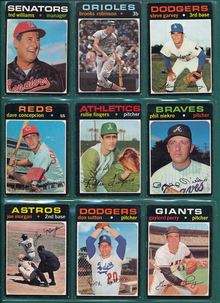 1971 Topps Lot of (21) W/ Nolan Ryan